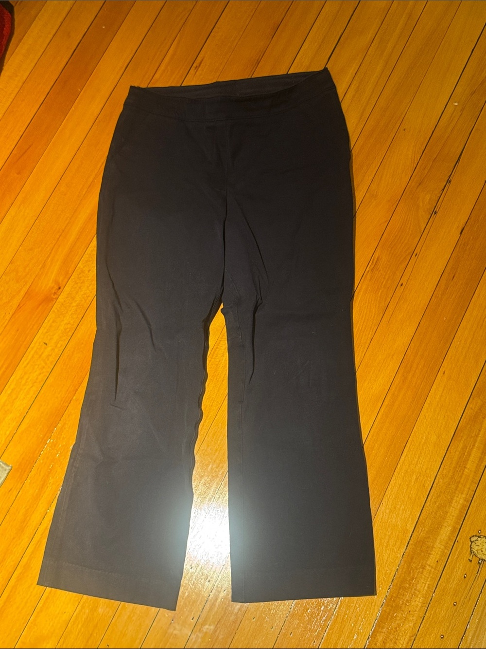 SPANX Navy Kick Flare Stretch Trousers